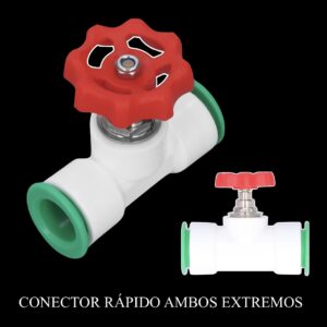 Llave de Paso de (PPR) Perilla de Metal Conector Rápido